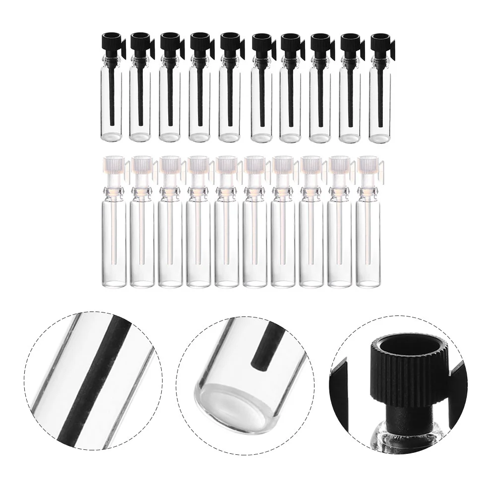 100 Pcs Glass Bottle Bottling Sample Bottles Small Perfume Vial Mini Test Tube Travel Vials