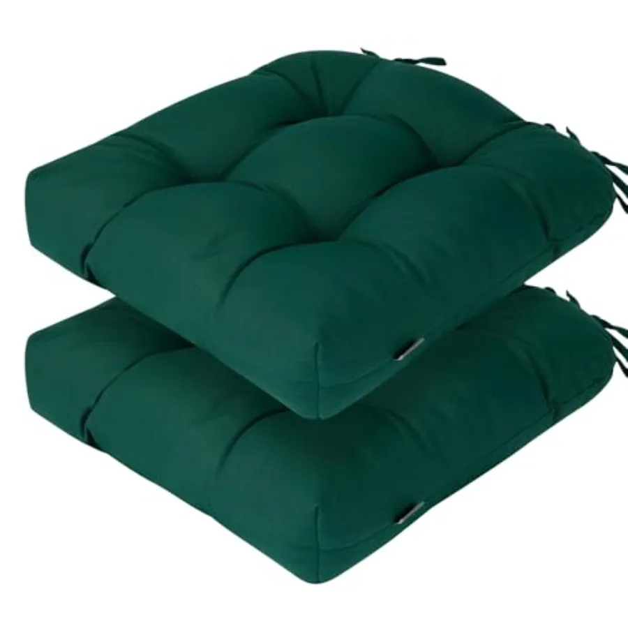 

Подушки для уличных стульев 19x19 дюймов, водонепроницаемые, с тафтингом, 19-дюймовые, двусторонние, всепогодные, для плетеных стульев с округлой спинкой