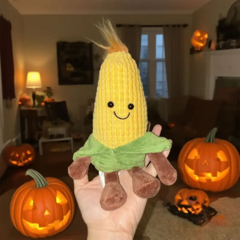 Juguetes de maíz de peluche de 15x8cm, fruta amarilla Kawaii, juguetes de dibujos animados de peluche para niños y niñas, regalos de Navidad y cumpleaños