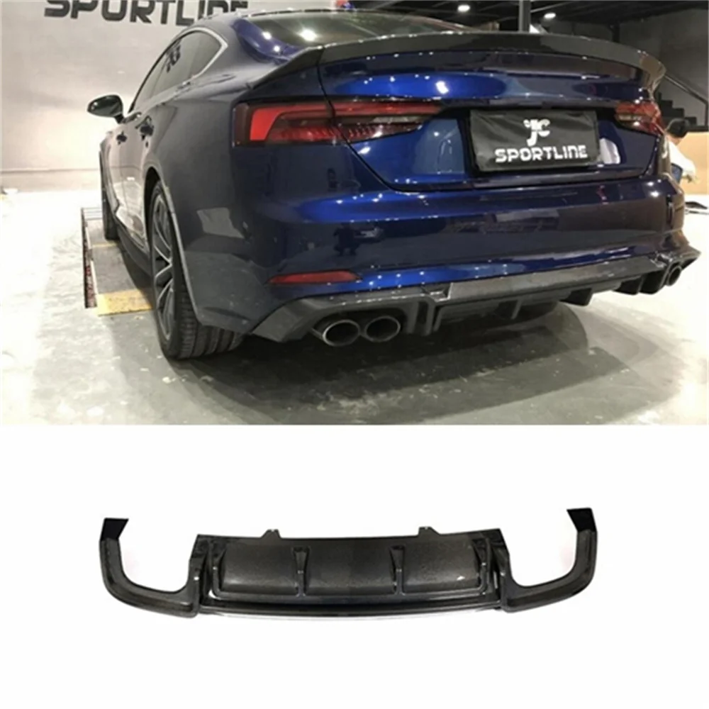 

For17-18 Audi A5-Sline S5 two-door four-door carbon fiber rear bumper diffuser