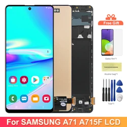 Display Screen for Samsung Galaxy A71 A715 A715F LCD Display Digital Touch Screen with Frame for Samsung A71 Screen Replacement