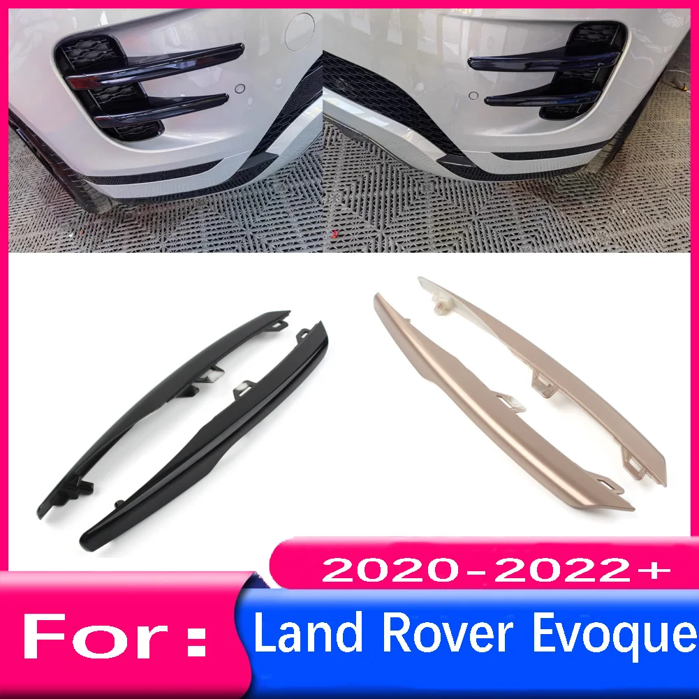 4PCS Car Lower Front Fog Light Lamp Strip Trim For Land Rover Range Rover Evoque 2019 2020 2021 2022+ Front up Low Left Right