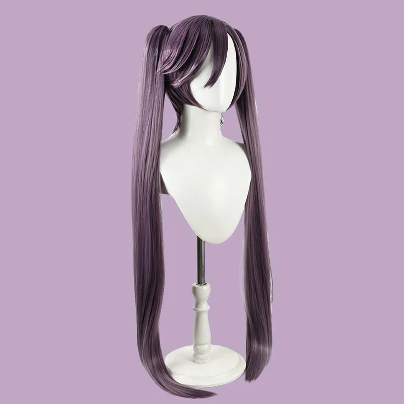 Anime Saito Furofushi Cosplay Wig Purple Long Synthetic Hair Eyepatch For Women Men Halloween Carnival Party Costume Props