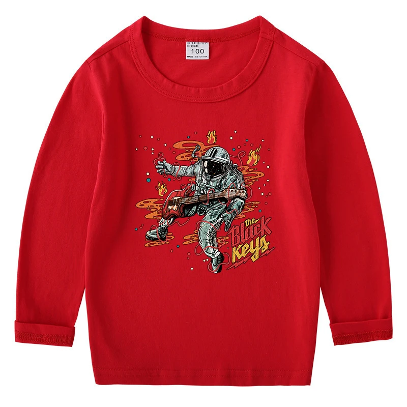 Astronaut 3D Print Boys T-shirt Casual Cotton Comfortable Long Sleeve Tops Boy T-shirt Tee Fashion Summer Wish Asha Kids Clothes