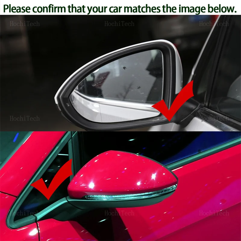 For Volkswagen VW Golf 7 MK7 / MK7.5 GTI GTD 2012-2021 Touran 5T Replacement Heated Clear Rear View Side Mirror Glass Lens