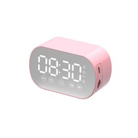 Rechargeable LED Digital Alarm Clock HD Mirror Display Wireless Bluetooth Bluetooth Speaker Portable Sleep Timer Bedroom