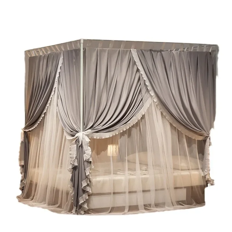 

Bed mantle anti drop mosquito net, household, bedroom, integrated blackout bed curtain, child princess