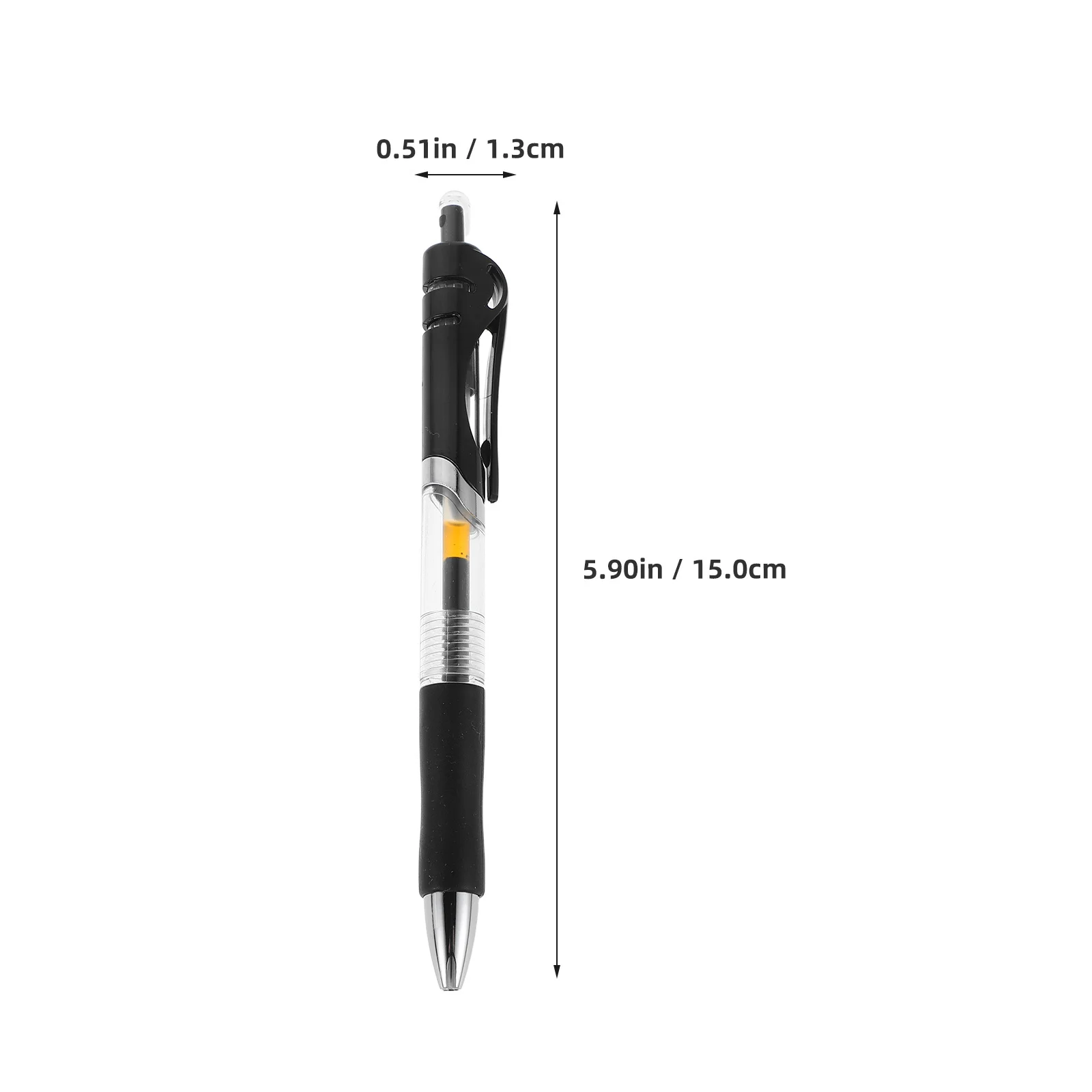 50 sztuk gładkich w pisaniu czarnych długopisów żelowych 0,5 mm z szybkoschnącym tuszem, wygodny uchwyt, idealne do szkoły, biura, egzaminów, prowadzenia dziennika, pisania ręcznego.