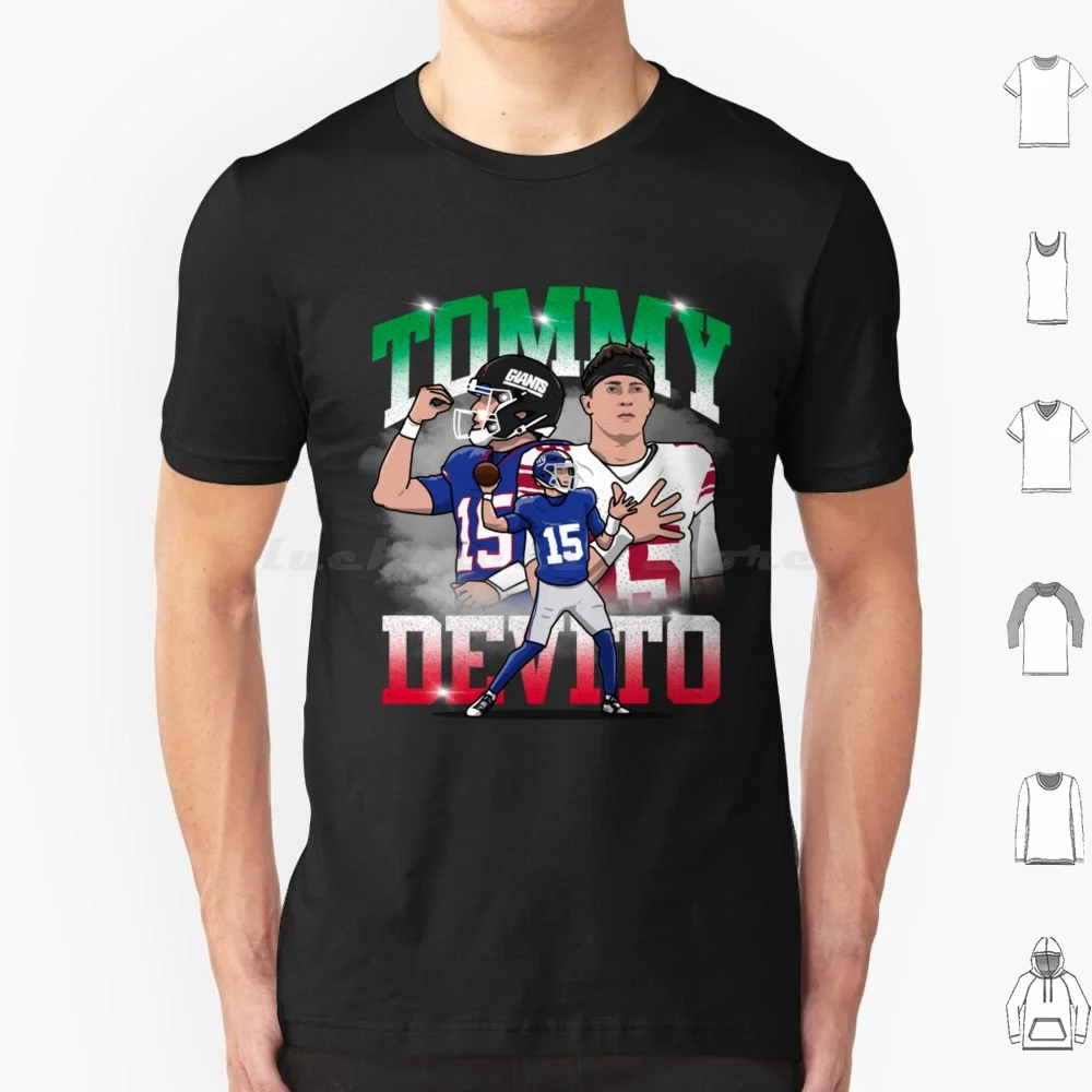 Deito-Camiseta de algodón con 15 chuletas, camisa italiana de fútbol, Ny D Pastrami Quarterback, gesto de mano americana, 6Xl