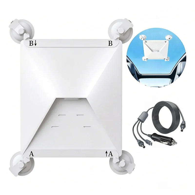 Starlink MINI AB suction cup holder+DC power cord cigarette lighter charging head waterproof kit fit for Truck Buses Ships