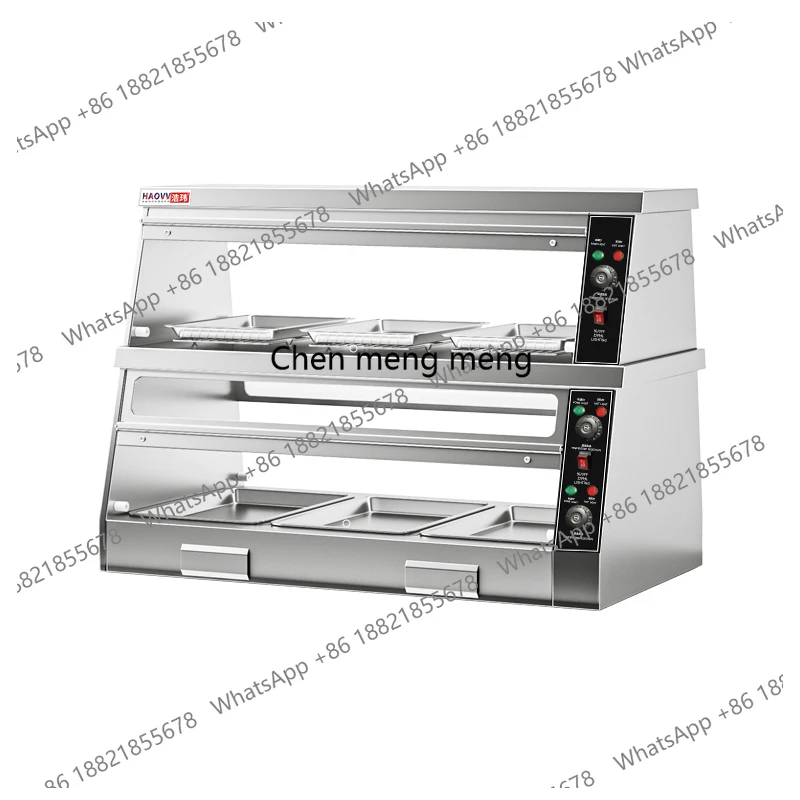 

Commercial Insulation Cabinet Fried Chicken Stainless Steel Heating Constant Temperature Moisturizing Food Display Cabinet