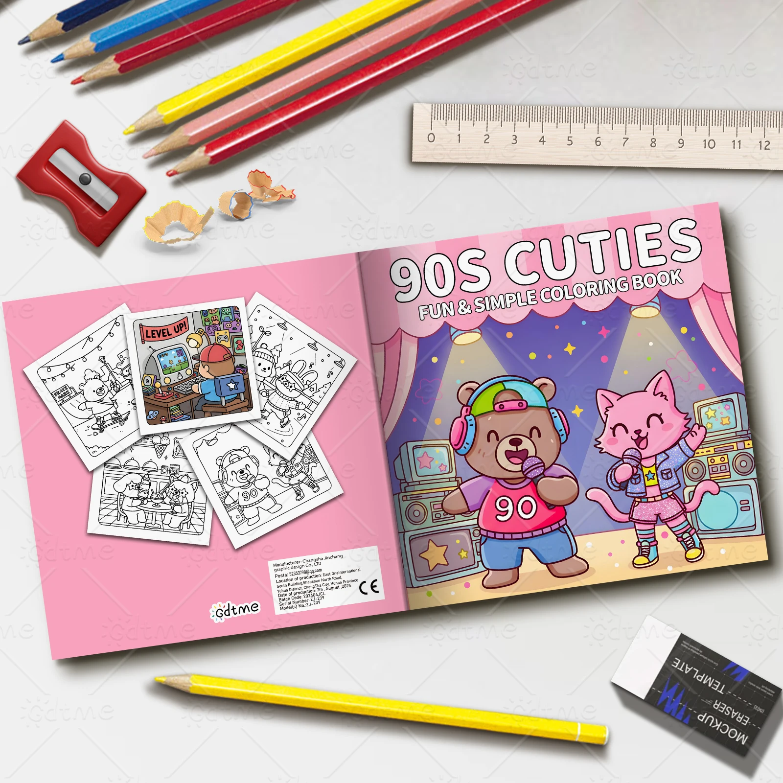 90er-Jahre-Cuties: Spaßiges & Einfaches Malbuch für Erwachsene mit Cartoon-Motiven und Leicht zu Zeichnenden Mustern für Stressabbau und Kunsttherapie – Detail 2