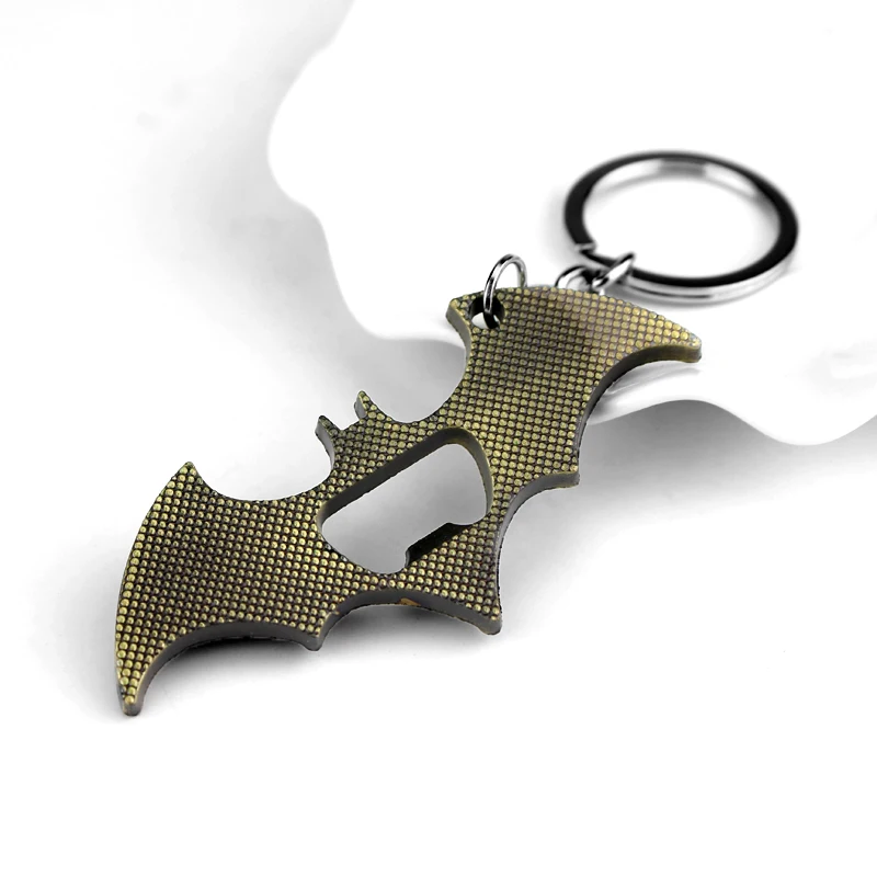 Movie Bat Dart Bottle Opener Multifunctional Pendant Keychain Bat Person Metal Logo Cosplay Props For Men Women Backpack Jewelry