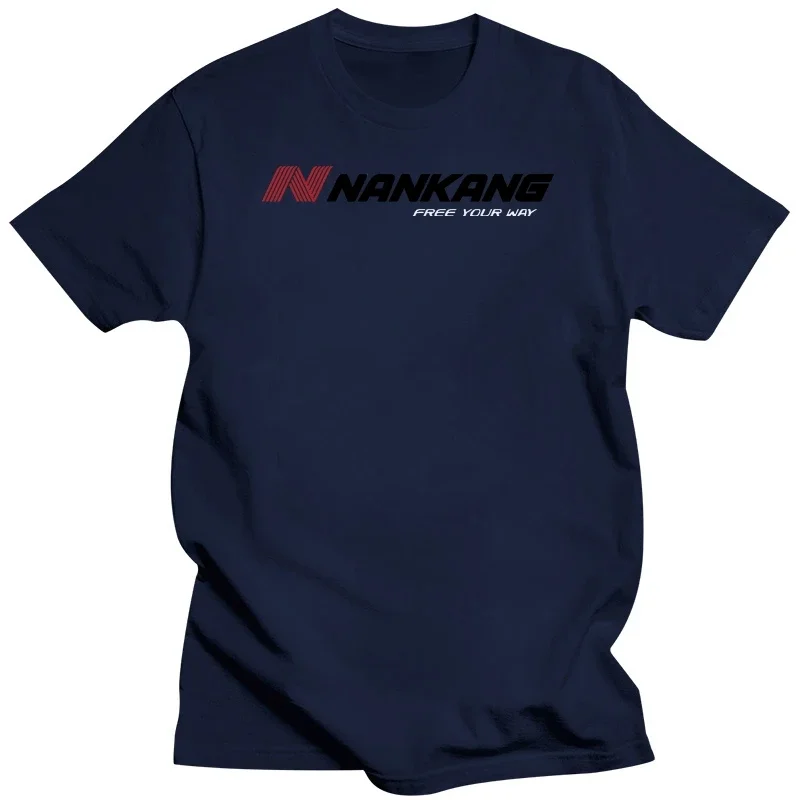 Nankang camiseta estampada com logotipo masculino, algodão, punk, moda, verão, novo