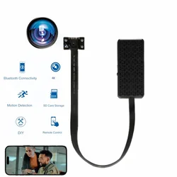 Uzaktan Görüntüleme, Hareket Algılama, Gece Görüşü, Kayıt, Pil, Ev Güvenliği için Dadı Kamerası ile 4K HD WiFi DIY Mini Kamera