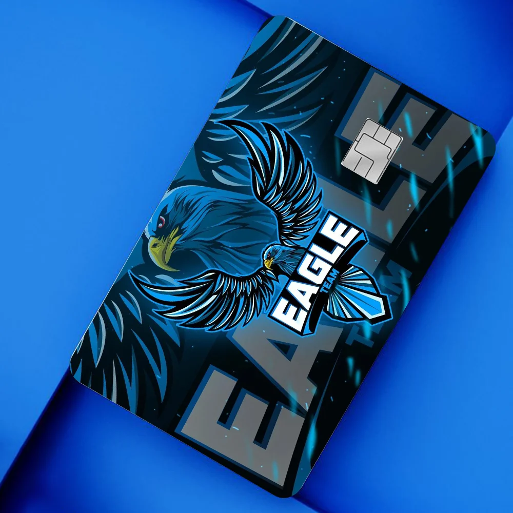 غطاء جلدي لفرقة إيجلز أنمي لبطاقة الائتمان وبطاقة الخصم البنك الأمامية #5