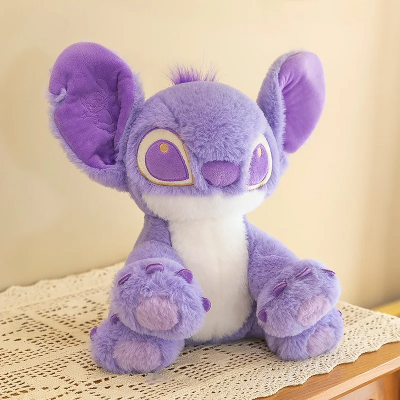 Kawaii Stitch Plüschtier Lila Stuffie Puppe für Kinder Geburtstag Weihnachtsgeschenk Stofftier Niedliche Babypuppe Perfekt für Kinder
