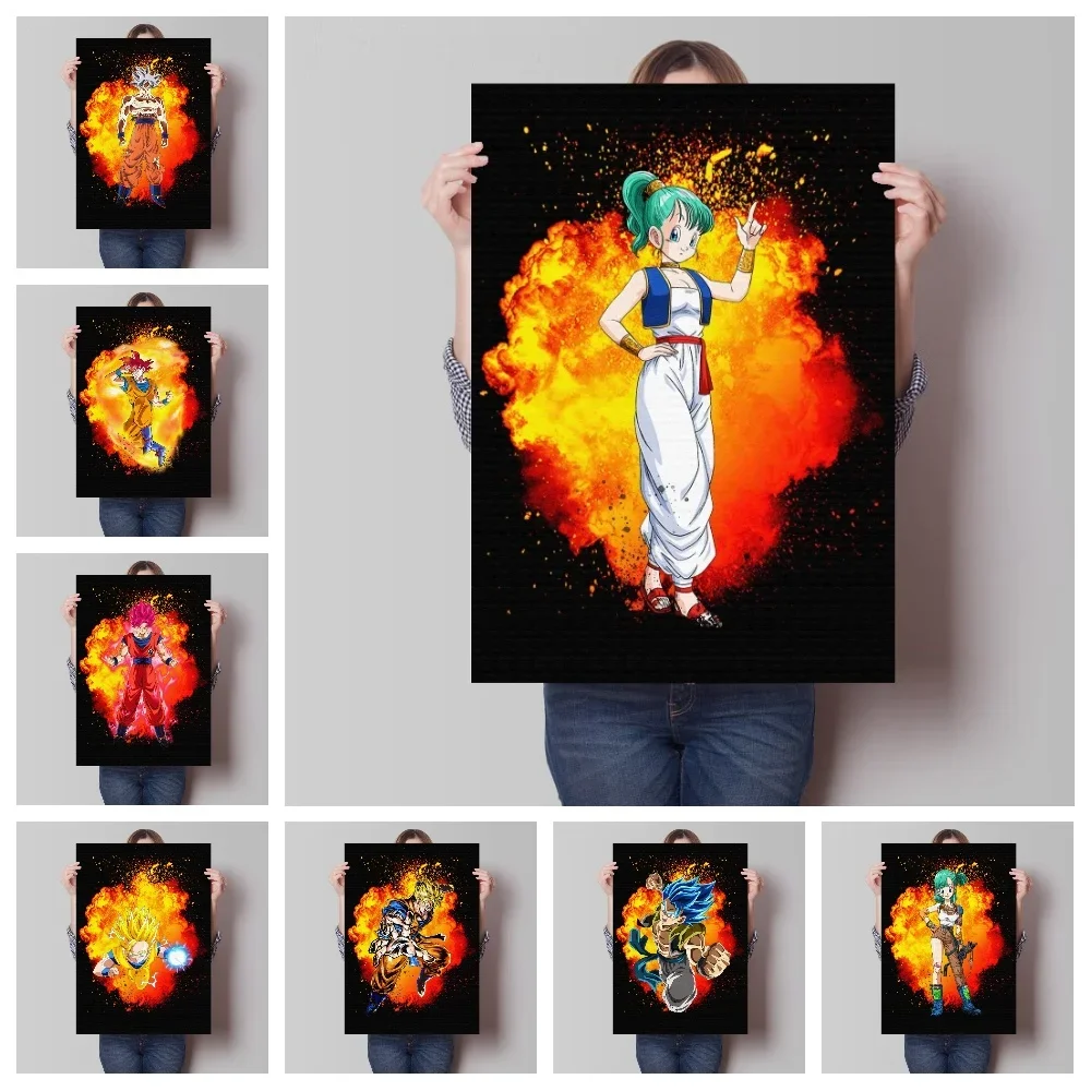 Canvas Prints Anime Dragon Ball Poster Goku Bulma Kame Sennin High Quality Art Decoration Paintings Home Wall Stickers Poster