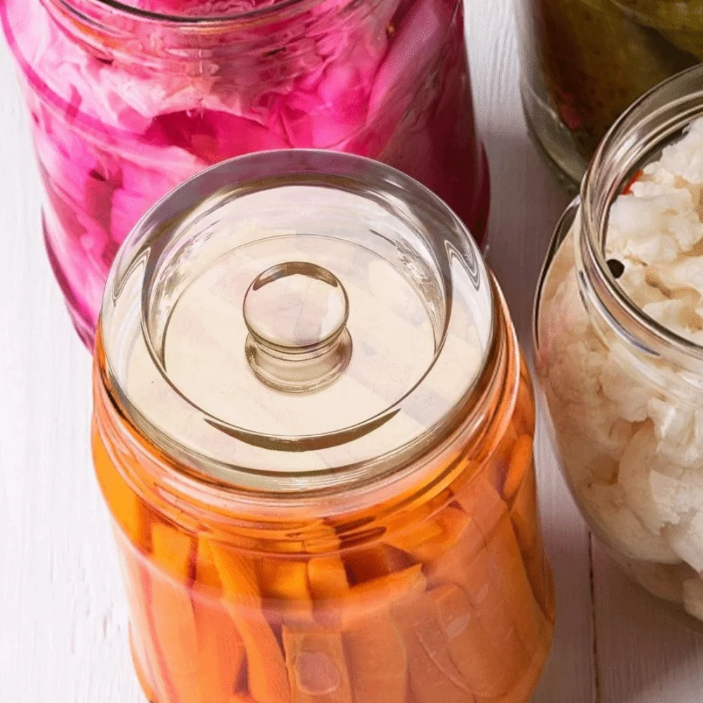 Glasgewichte mit Griff für Einmachgläser mit Weitem Hals, Küchenzubehör, Versiegelte Aufbewahrungsbehälterdeckel, Käsefermentierung – Detail 7