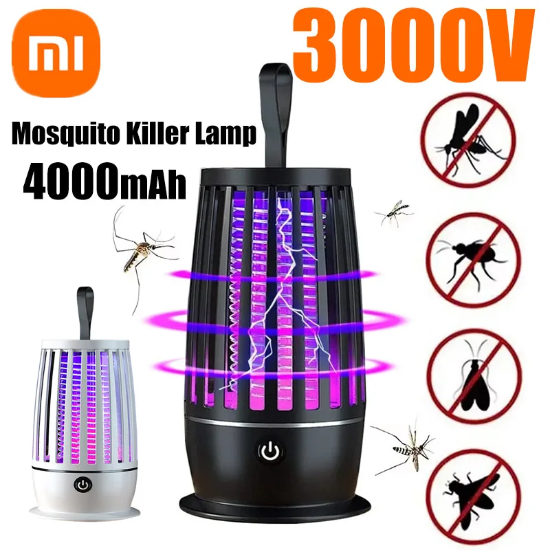 XIAOMI-Mosquito Killer Lamp, Armadilha elétrica Fly, InsectKiller portátil, Lâmpada recarregável USB, Outdoor Mudo Anti Mosquito Lamp, Insect Killer