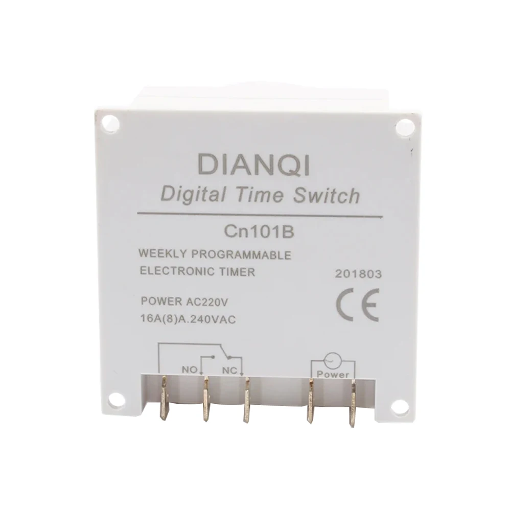 1Pc CN101B AC 12V 24V  220V 110V Digital LCD Power Timer NO NC Programmable Time Switch Relay with Protective Cover Weekly 7days