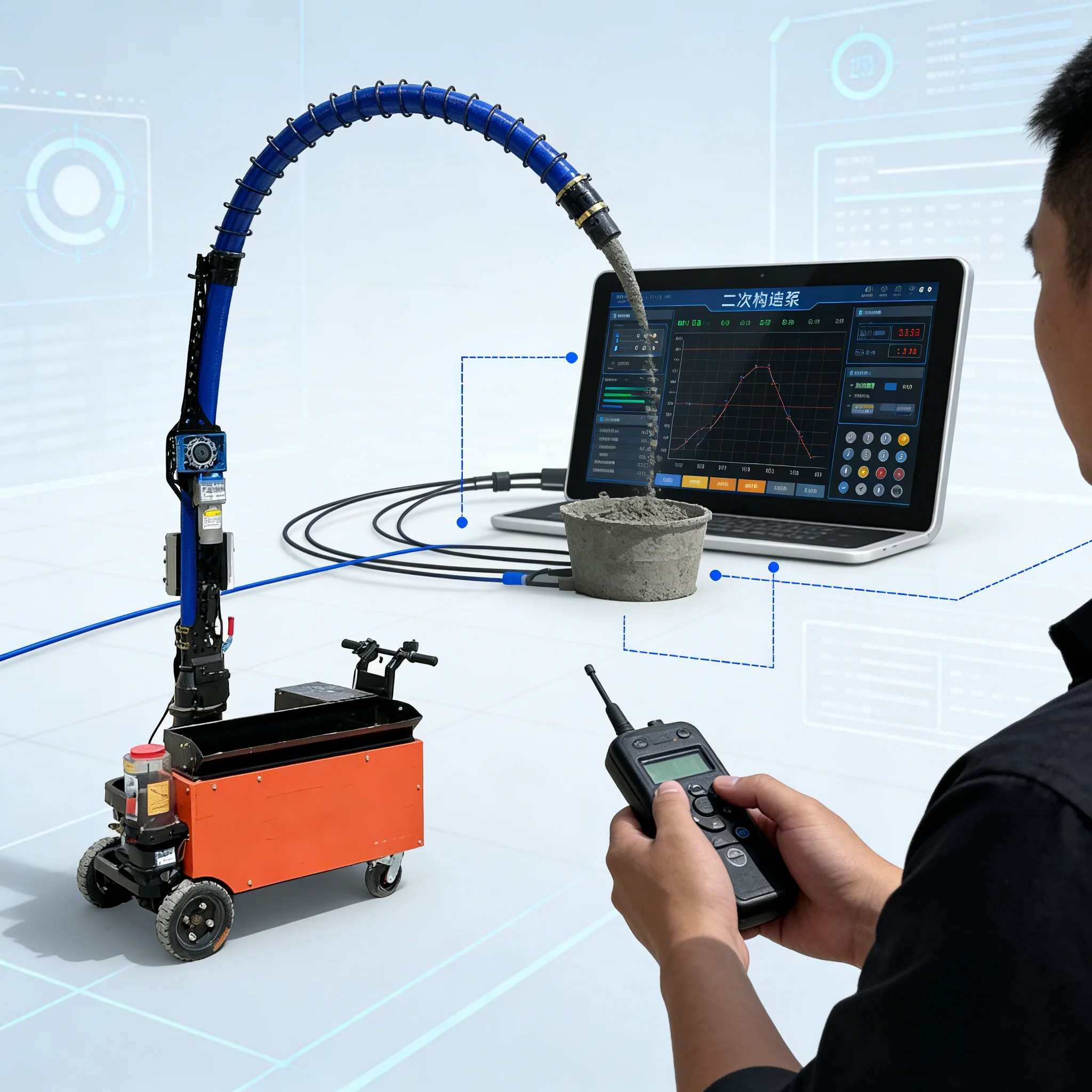 

Versatile Concrete Transfer Pump for Grouting & Structural Filling Customizable