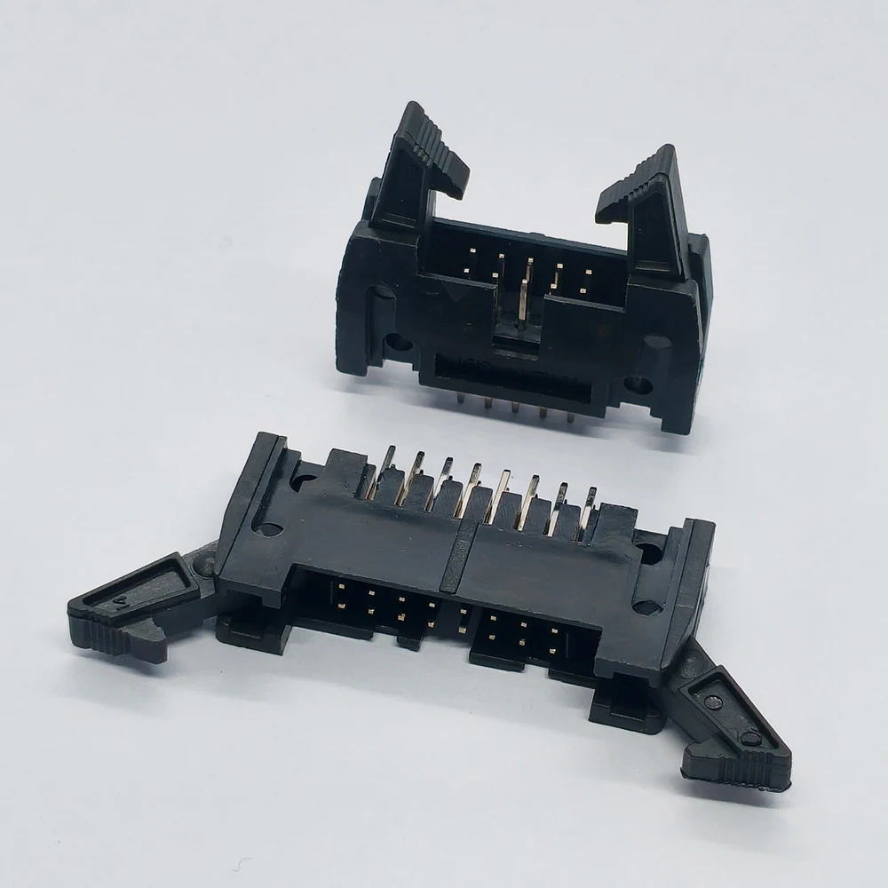 20 Stück DC2 10/12/14/16/20/26/30/34/40/50/64 Pin 2,54mm Rastermaß Stecker Gerade Winkel IDC Box-Header-Verbinder für FC-Kabel – Detail 3