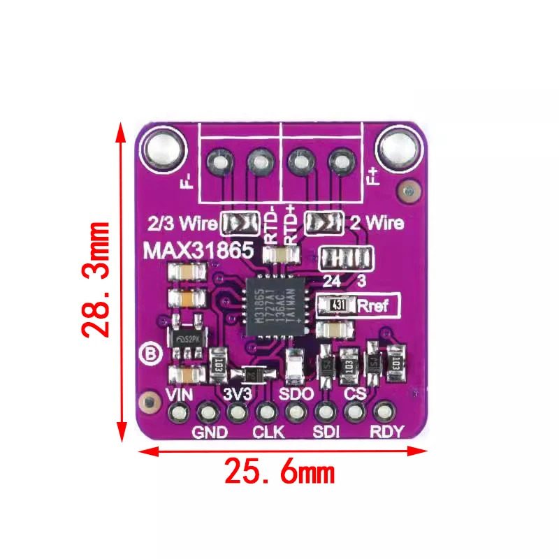 MAX31865 PT100 to PT1000 RTD-to-Digital Converter Board Temperature Thermocouple Sensor Amplifier Module 3.3V/5V For Arduino