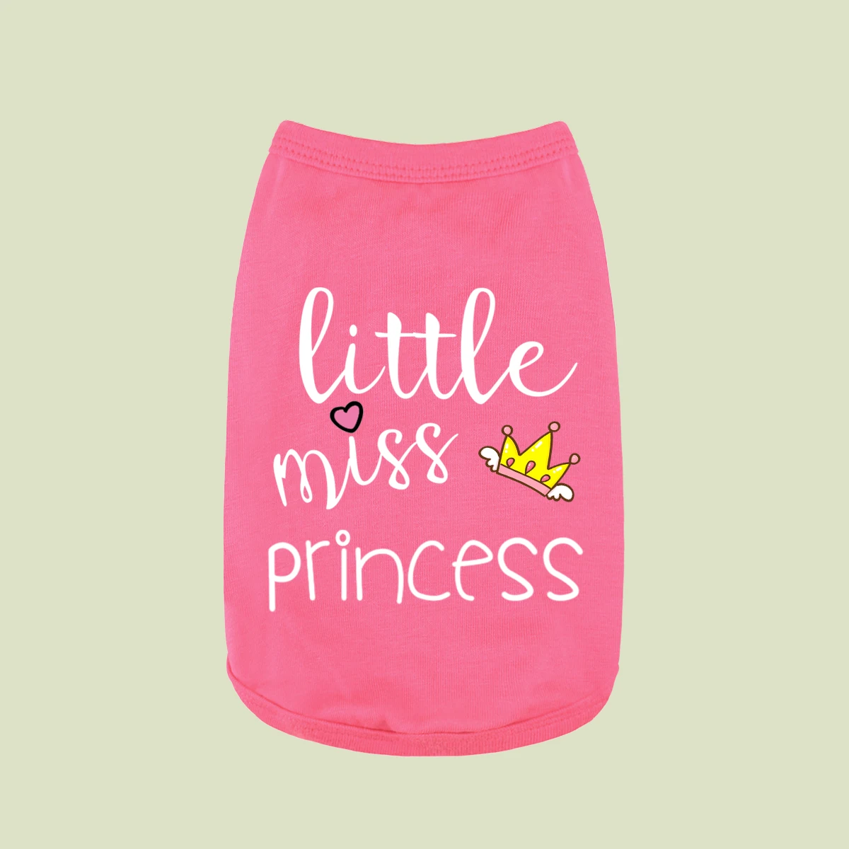 Kleine Miss Prinses-Zomervest Hondenvest Voor Kleine Puppy Kleding Huisdierenkleding T-Shirt