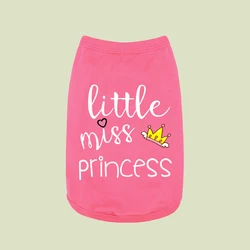 Little miss princess- Summer Vest Dog Vest For Small Puppy Clothes Pet Clothes T-shirt