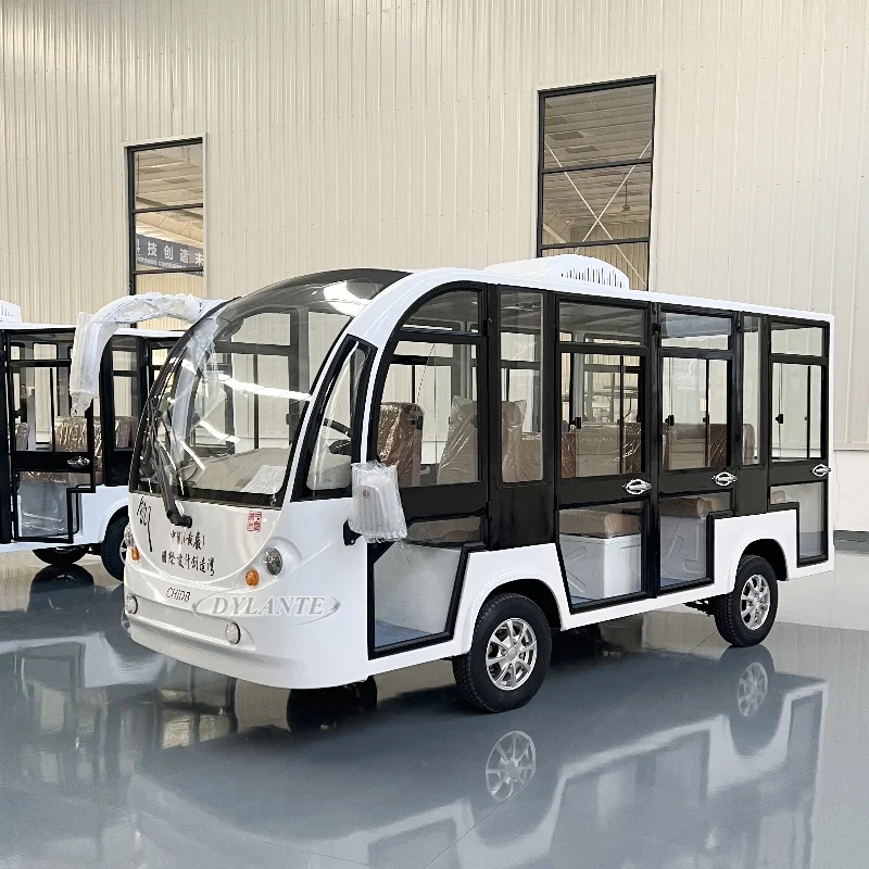 8 11 14 Seats Manufacture Electric Bus Opened and Closed Sightseeing Shuttle Bus for Factory