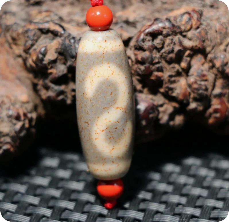 Energy Magic Tibetan Old Agate S Money Hook Rich Symbol dZi Bead Pendant Amulet