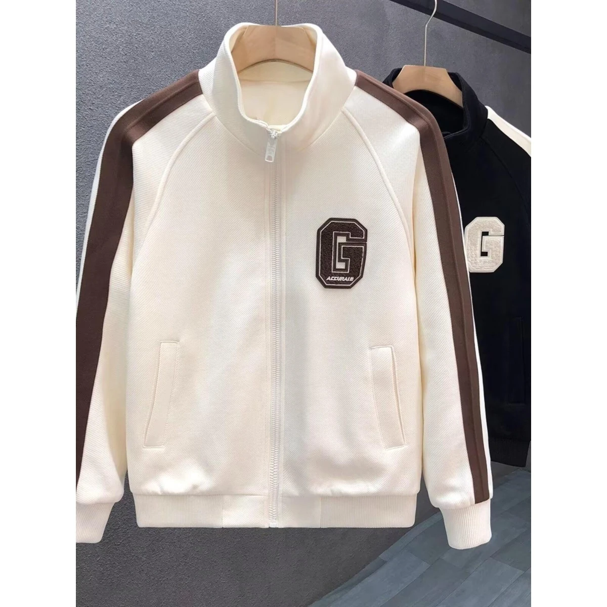 

Loose Men's Jaet 2024 Spring Autumn Sli Streetwear High Street Trendy Harajuku Korean Sle Casual Outerwear Coat