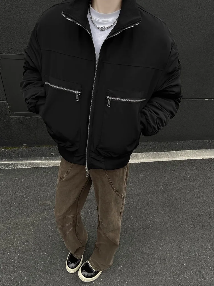 Chaqueta de Piloto para Hombre Cleanfit, Abrigo de Invierno, Aodón ueso, Estilo Hoado, Manga Corta, Decoración con Crem...