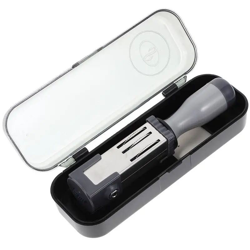 Handheld Datumstempel Multifunctioneel Tijdstempel Draagbare Datum Rollende Stempel Bestandsaccessoire Datumroller voor Bestand Thuiskantoor Dagelijks