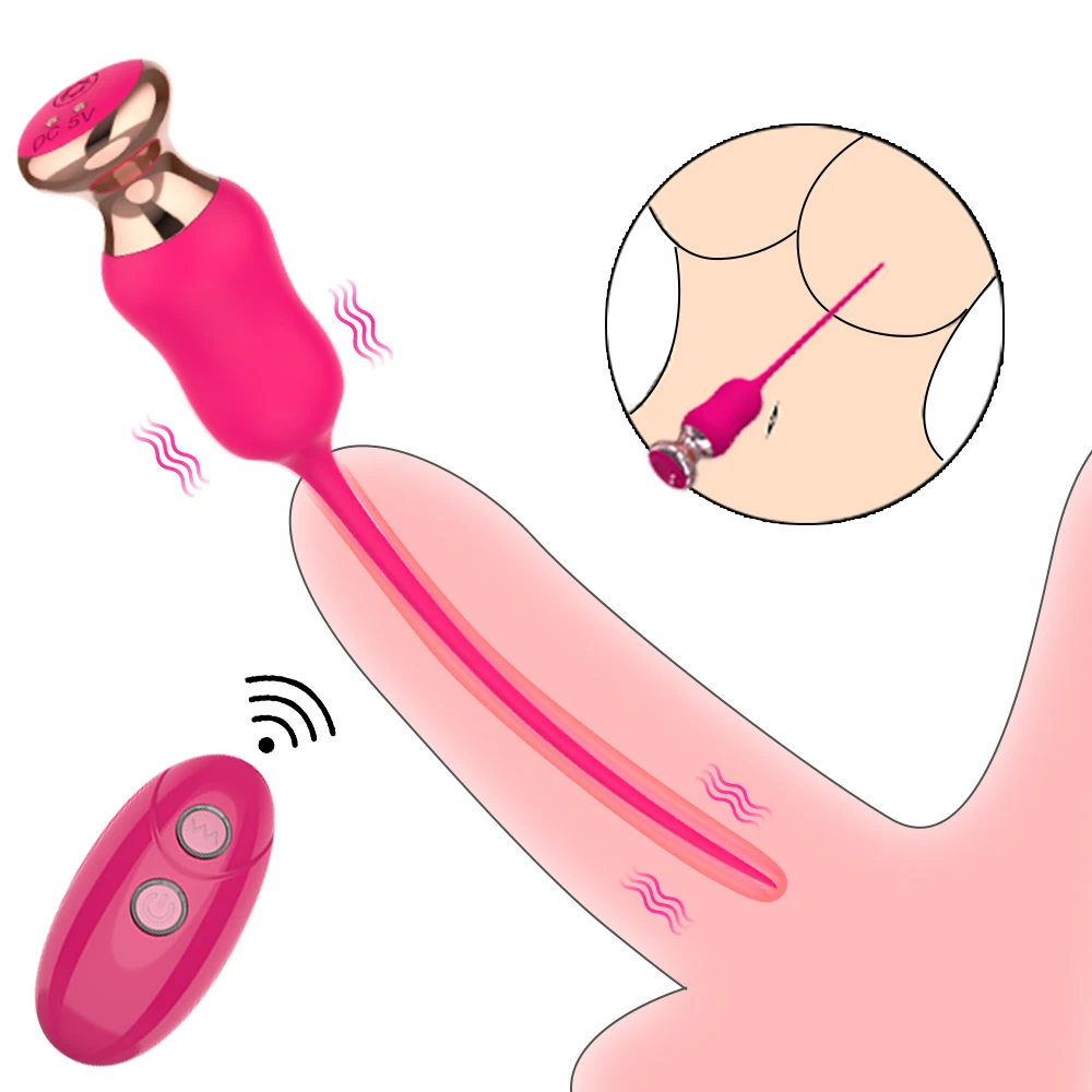 Urethral Catheter Dilators Penis Plug Vibrator Sex Toys for Man Vibrating Urethral Plug Stimulator Wireless Remote Contriol