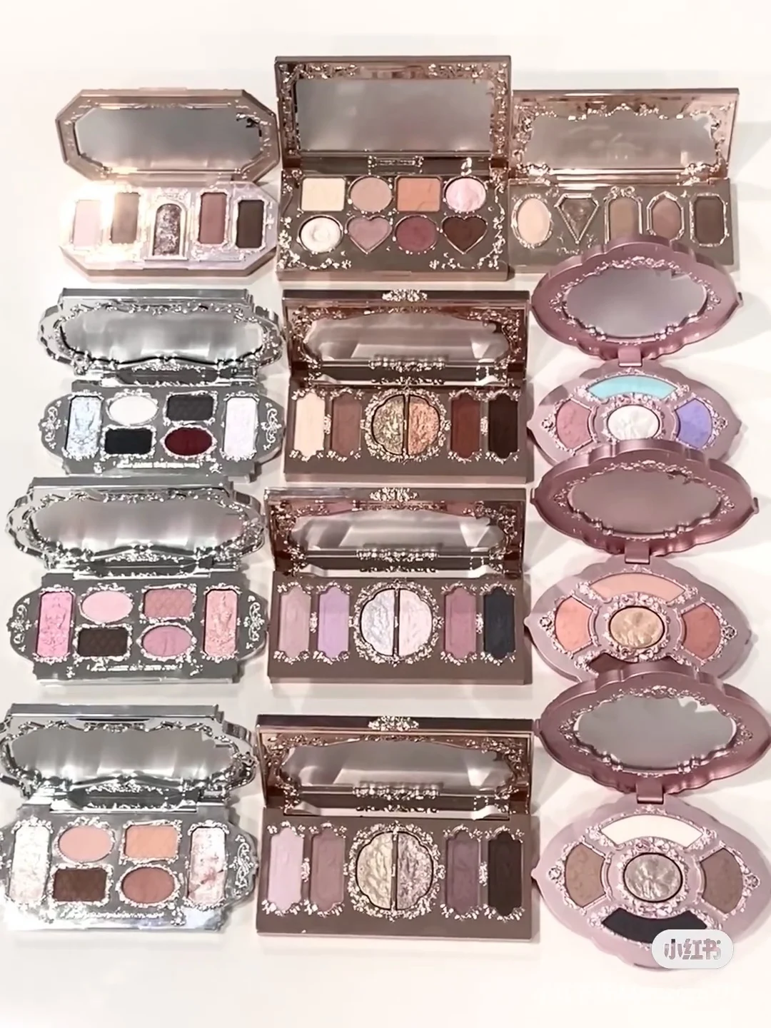 Flower Knows-paleta de sombra de ojos de 6 colores, joya de concha, fresa, Cupido, cisne, Ballet, brillo mate, maquillaje de sombra de ojos de larga duración