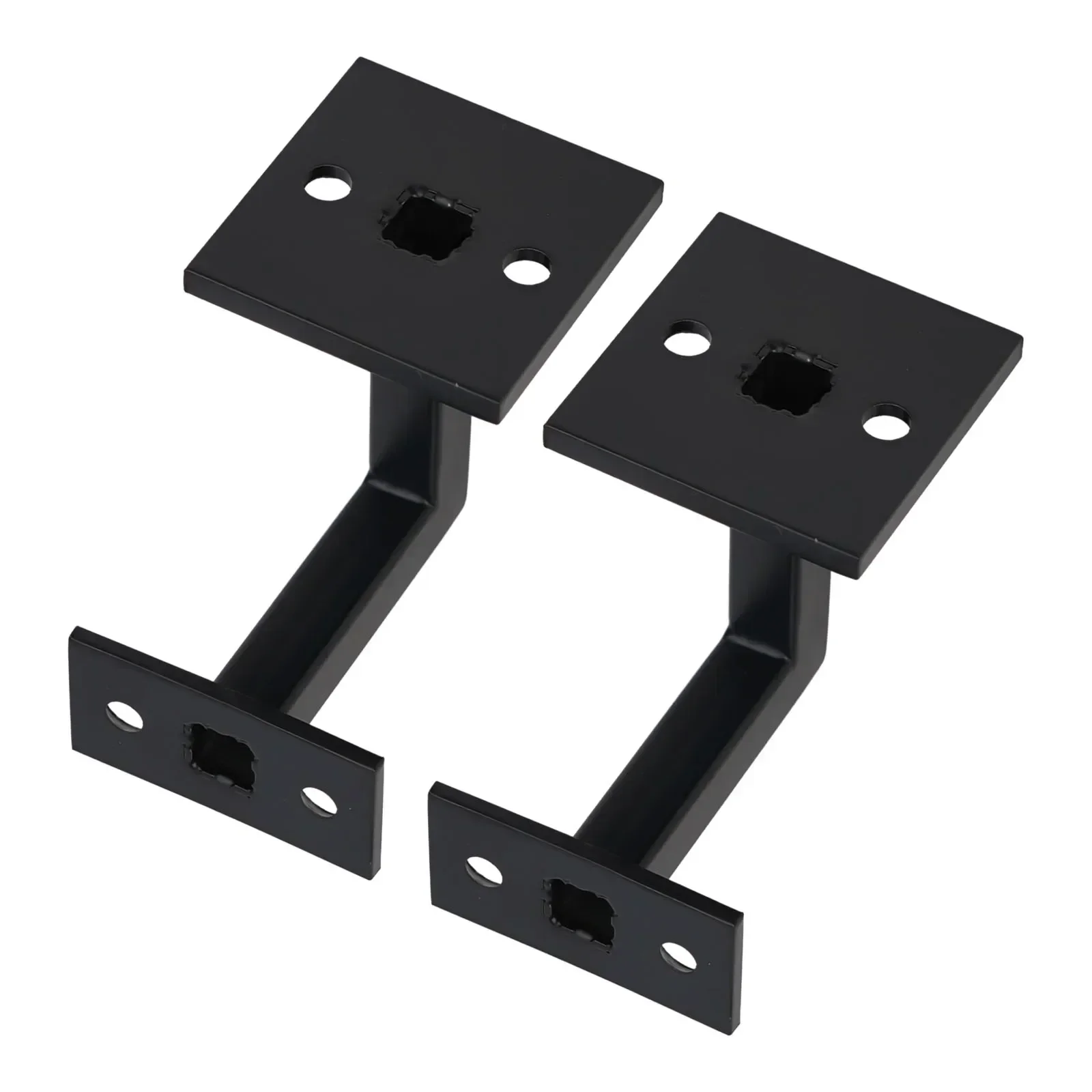 304 Stainless Steel Square Handrail Brackets for For stairs Stylish Matte Black Finish Suitable for Home and Commercial Use