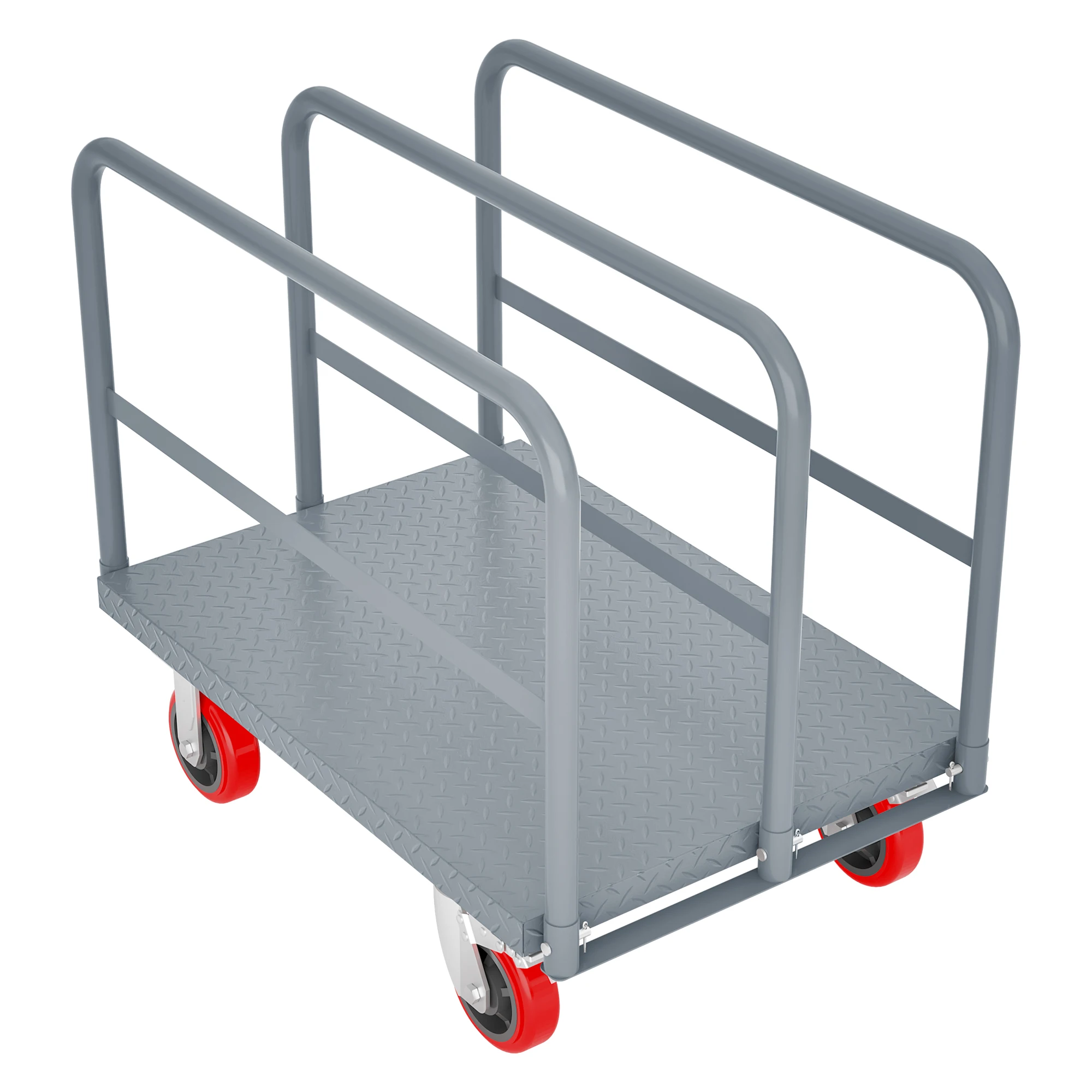 LZBEITEM Steel Panel Truck, Lumber Cart Platform Truck Flat Cart, 2000lbs, 6