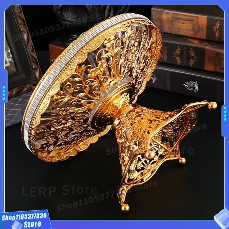 Luxury Golden Metal Glass Fruit Plate for Dining Table Decoration Wedding Candy Snack Dish Home Ornament High Quality Elegant