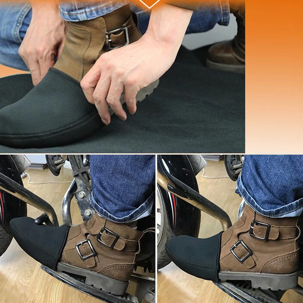 

Adjustable Anti-Slip Shoe Covers For Motorbike Windproof Cycling Overshoes Dustproof Warm Riding Shoe Cover Half Cover Size L