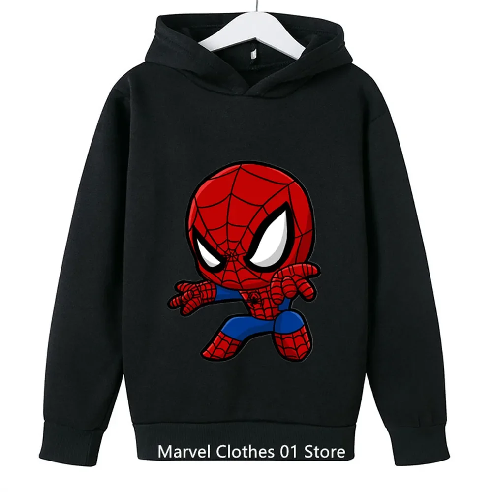 2024 Spiderman Hoodie Kids Clothes Girls Clothing Fashion Baby Boys Clothes Autumn Warm Pikachu Sweatshirt Children Tops