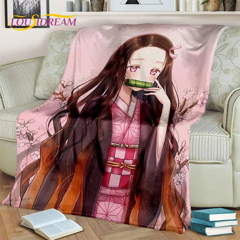 Kamado Nezuko Demon S-Slayer Japan Anime Blanket,Soft Child Throw