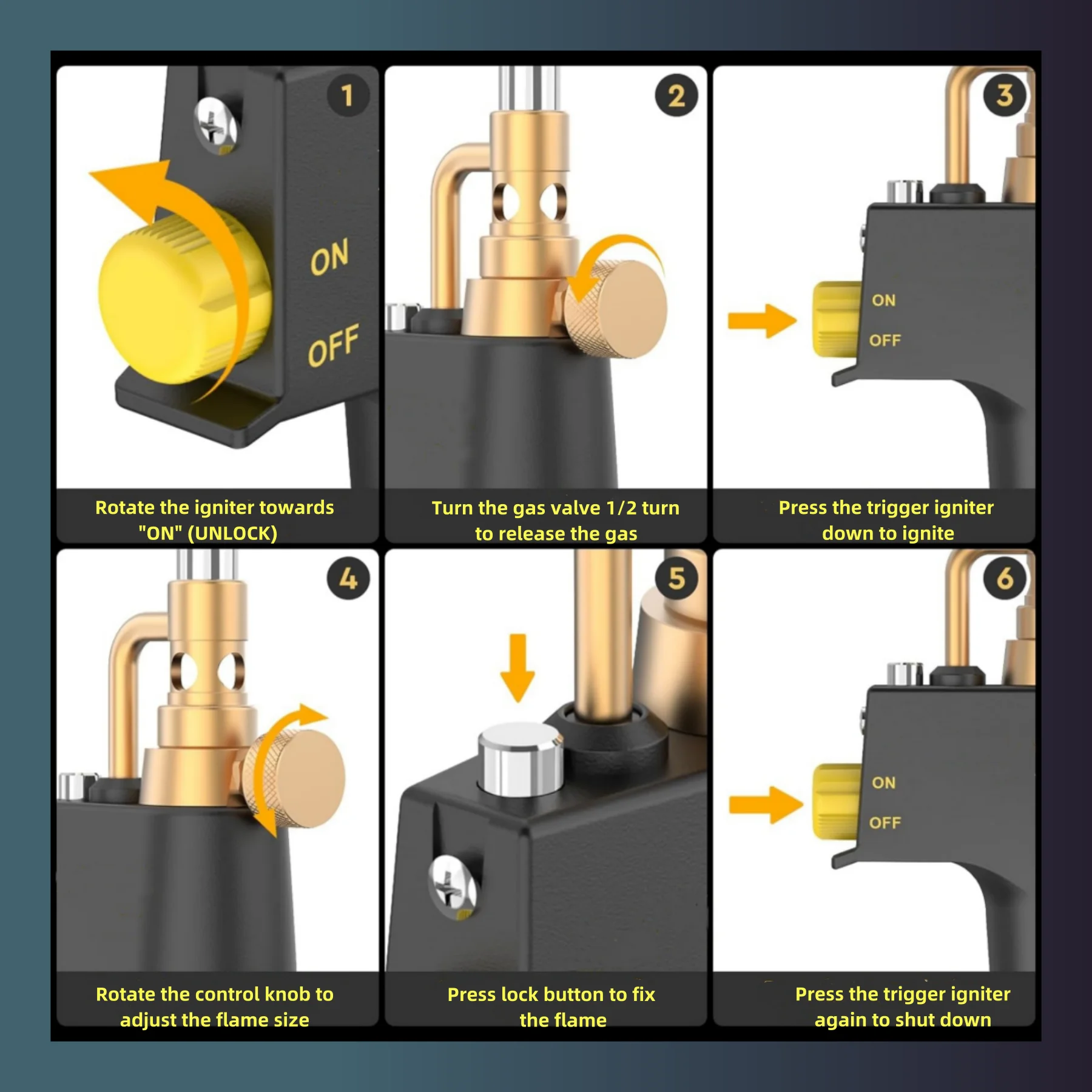 Propane Torch Head, Trigger Start Mapp Gas Torch Map Gas Blower Kit, Fuel by MAPP, MAP/PRO Professional Portable Gas Torch（CSA )