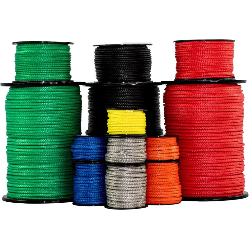 

SGT KNOTS Hollow Braid HMPE Rope for Arborists, Boating, Camping, Crafting, Cord, Indoor and Outdoor (1/8", 600ft, Green)