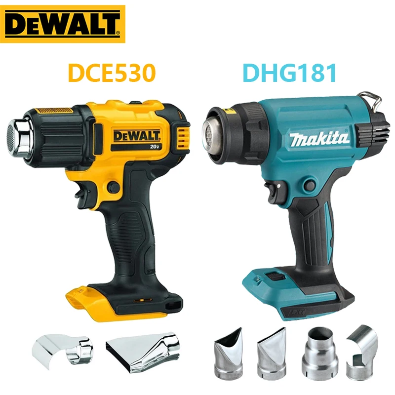 Dewalt Makita DCE530 DHG181 Heat Gun Lithium Battery Temperature Setting Plastic Car Film Cordless Hot Air Gun Portable