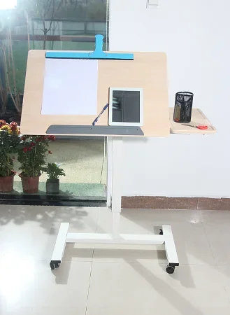 Height Adjustable Drafting Desk, Metal Wooden Made Movable & foldable Drawing Desk for Art School Furniture