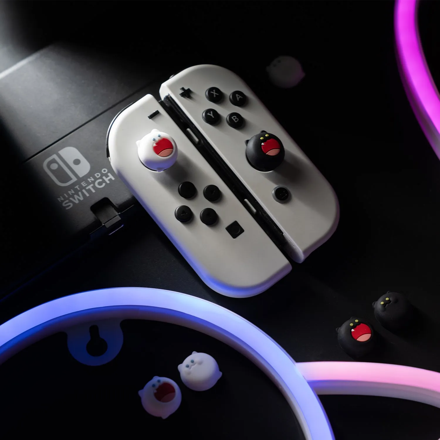 GeekShare-Thumb Stick para Nintendo Switch, tapas de agarre Kawaii Cat, funda de Joystick para Nintendo Switch OLED, accesorios NS