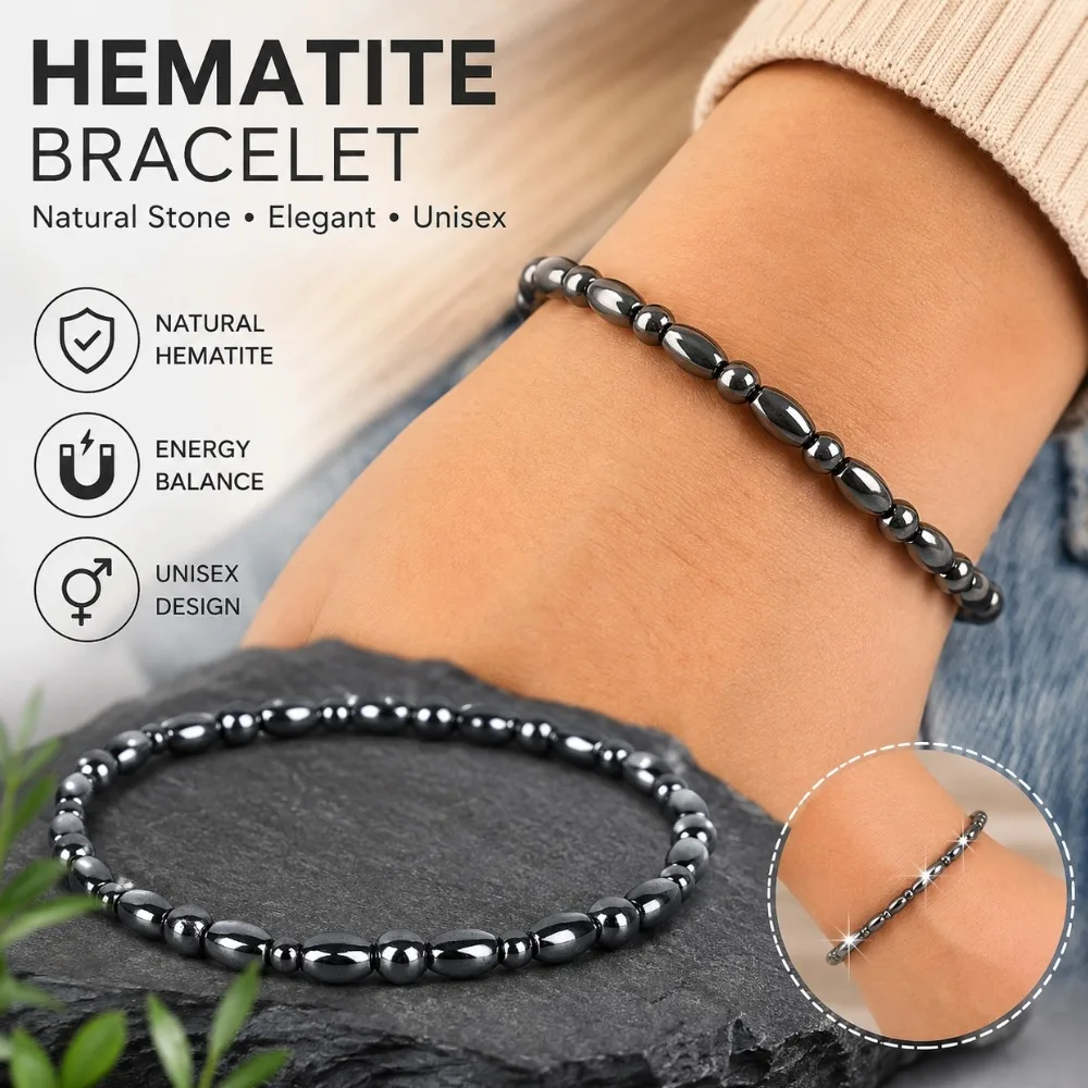 Lose Weight Girl Women Men Charm Magnetic Black Stone Anklet Natural Black Obsidian Magnetic Therapy Anklet Slim Hematite Anklet