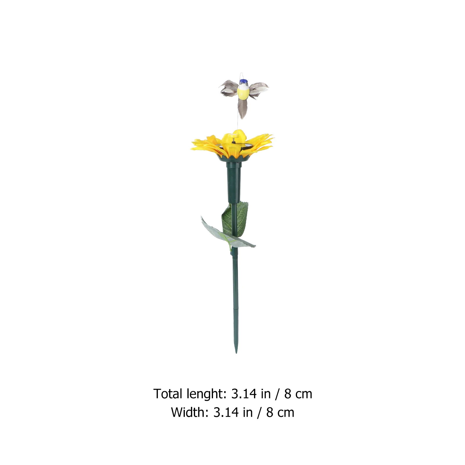

Solar Hummingbird Decoration Sunflower Powered Eco Friendly Fluttering Flying Action Lightweight Bright Outdoor Garden Landscape